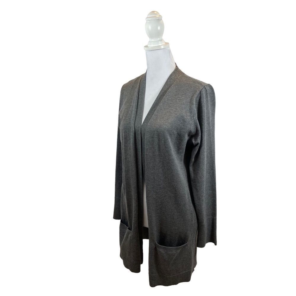 Isela Brand Grey Open‎ Front Knit Cardigan Size Small